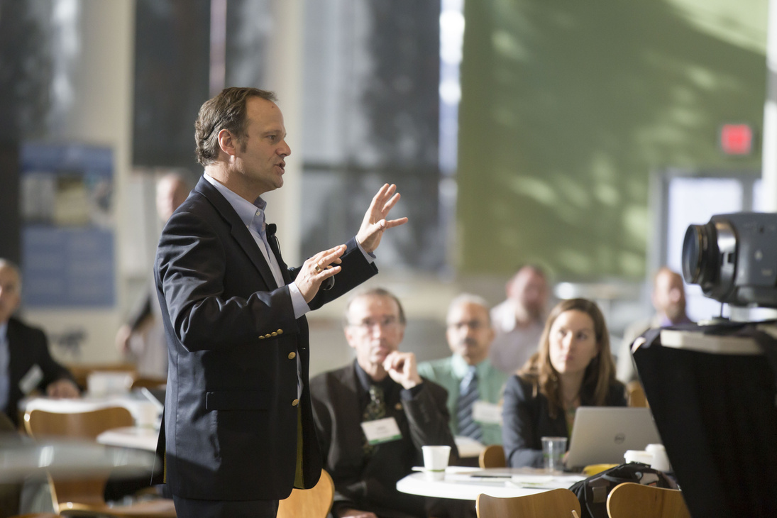 Man Participating in a Conference